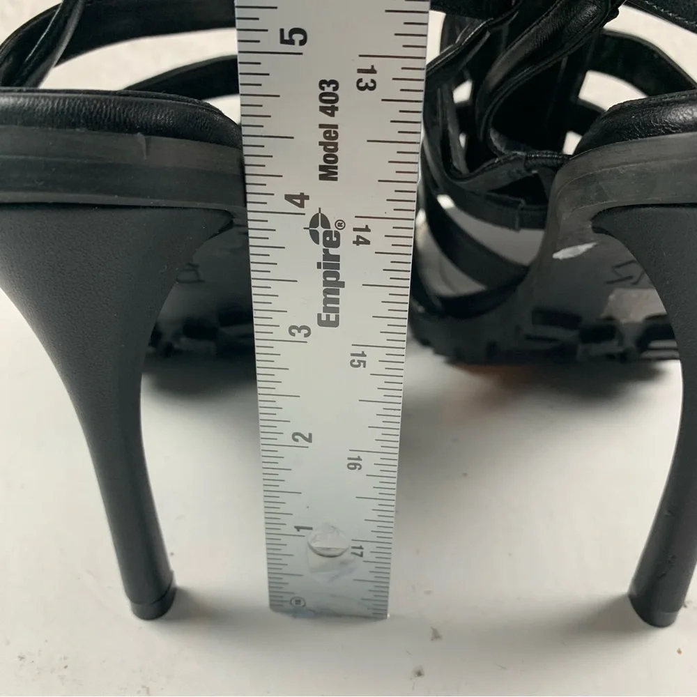Women's DKNY Ralina‎ Caged Strappy High Heel Sandals Black shoes 8.5 NWOB 7311